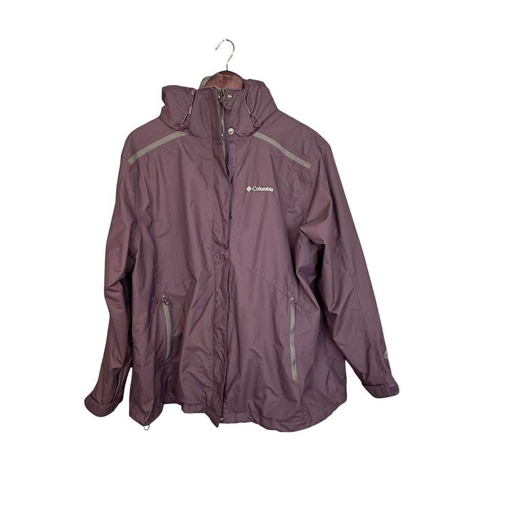 Columbia Interchange Waterproof Shell Jacket Women's 1X‎ Purple